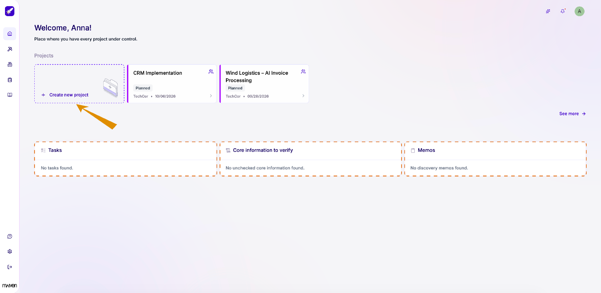 Your homepage — Lumiare screenshot 2