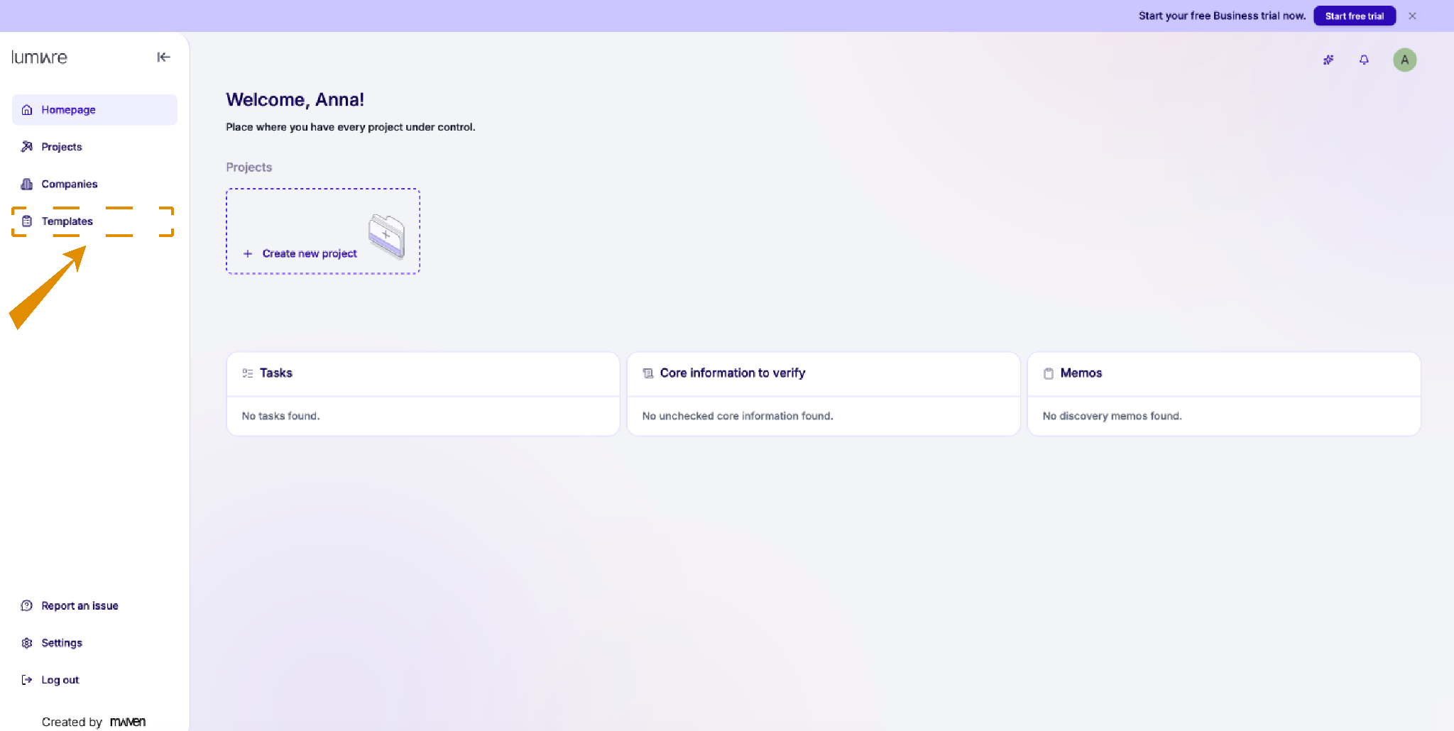 Project templates — Lumiare screenshot 19